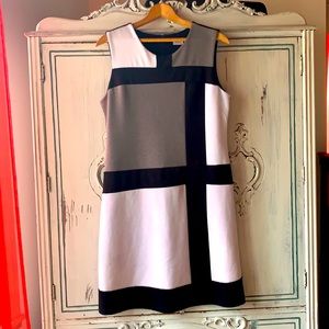 Block style shift dress new